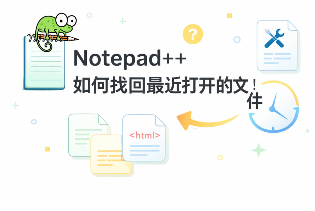 Notepad++ 如何找回最近打开的文件