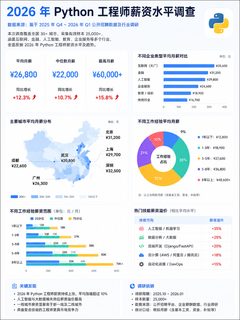 2026年Python工程师薪资水平调查