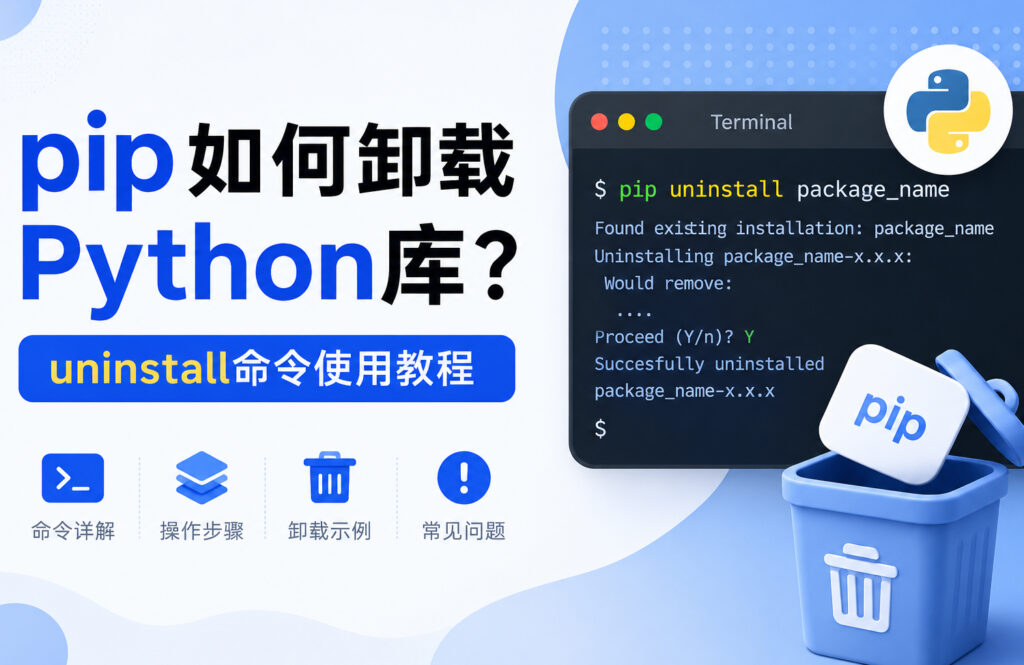 pip怎么卸载Python库